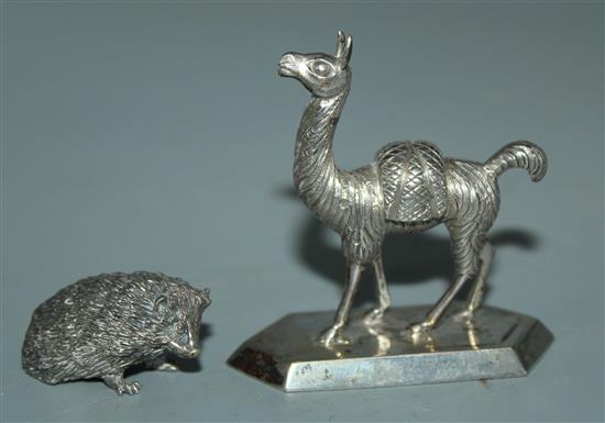 Two figures - hedgehog and Llama(-)